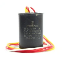 Конденсатор CBB60 5+3 мкФ, 450 V двойной