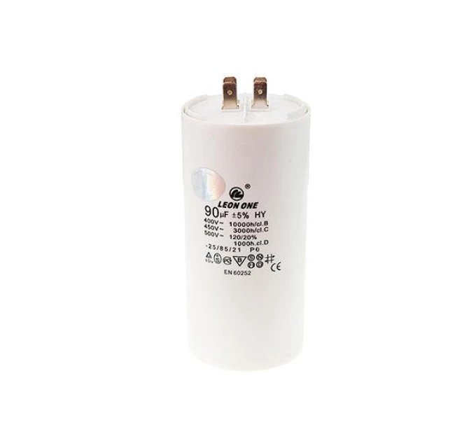 Конденсатор CBB60 90 мкФ 450V, с клеммами (Leon One)