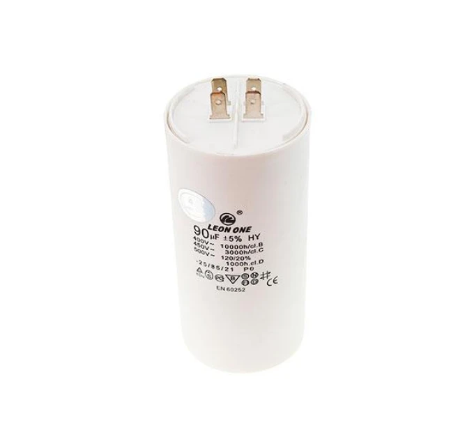 Конденсатор CBB60 90 мкФ 450V, с клеммами (Leon One)