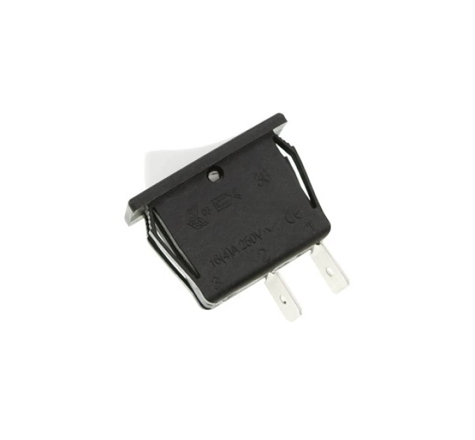 Кнопка-выключатель для кофеварки (CX 36, 16(4)A 250V), 2 контакта, белая