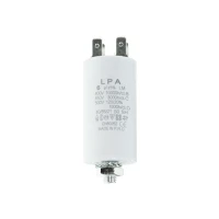 Конденсатор CBB60 6 мкФ 450V, з клемами, різьбовим кріпленням та гайкою (LPA) Конденсатор CBB60 6 мкФ 450V, з клемами, різьбовим кріпленням та гайкою (LPA)